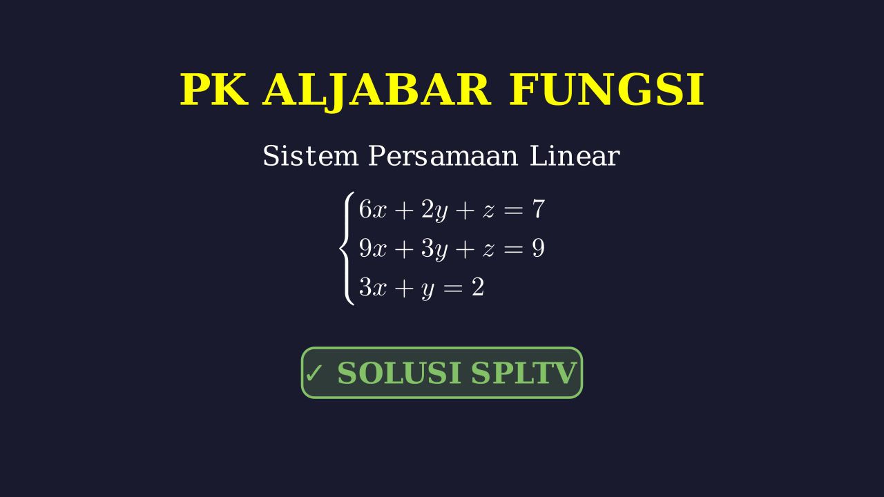 Menyelesaikan SPLTV: Sistem Persamaan Tiga Variabel