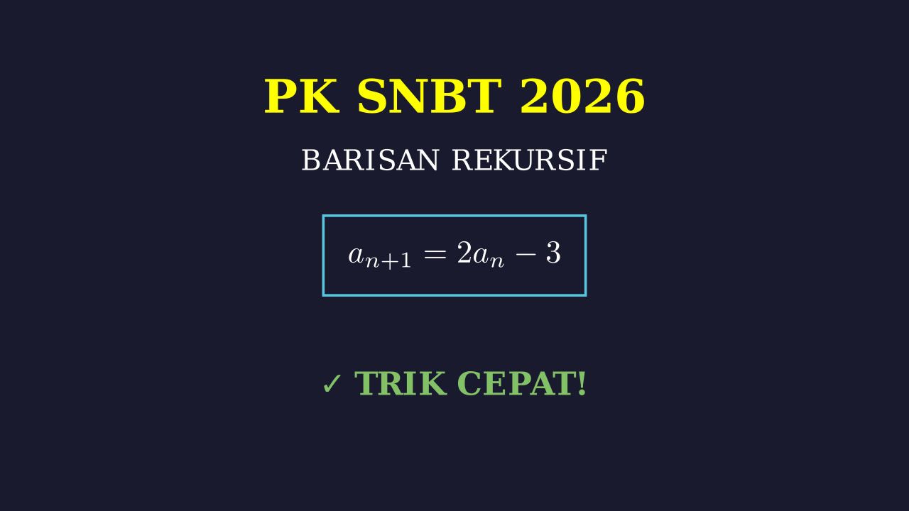 Barisan Rekursif: Soal PK SNBT 2026