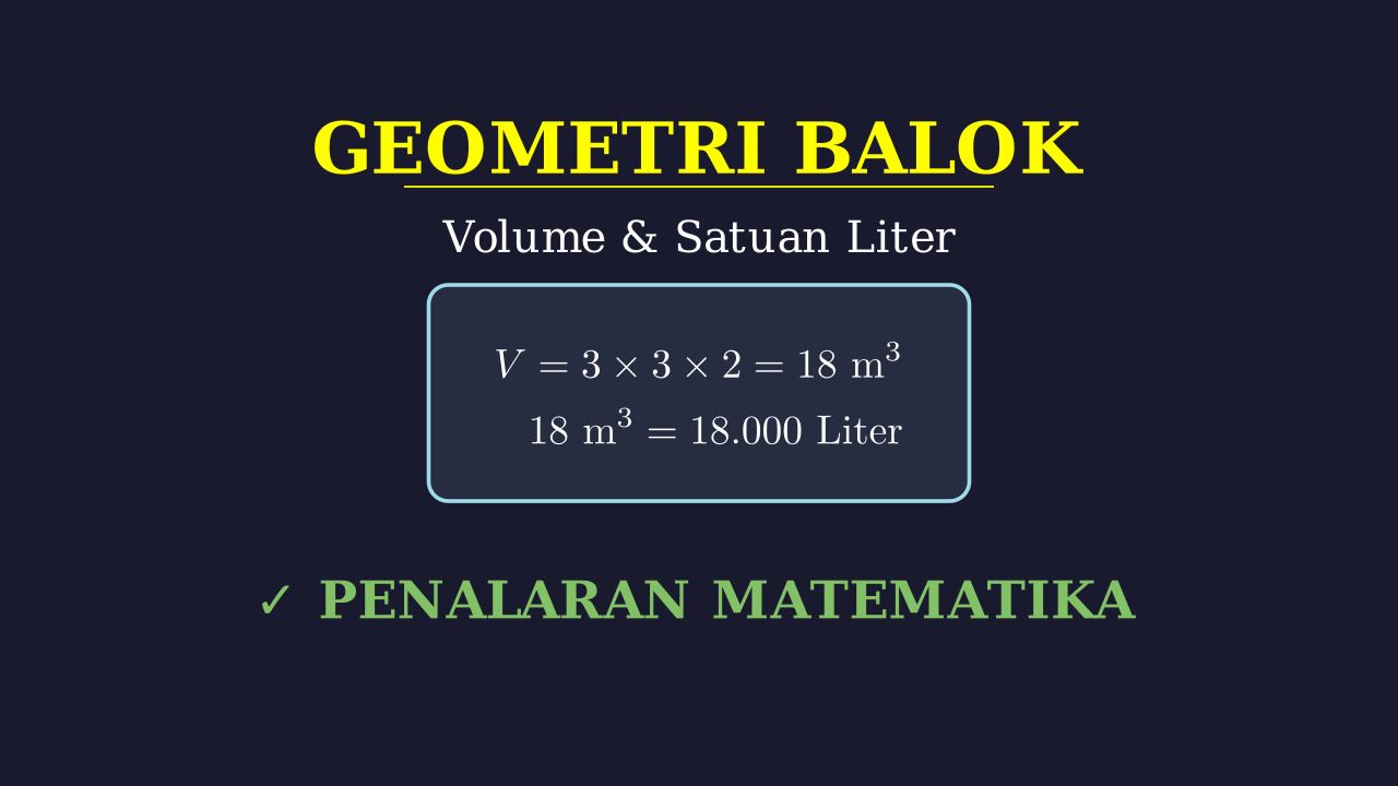 Volume Tandon Air Balok