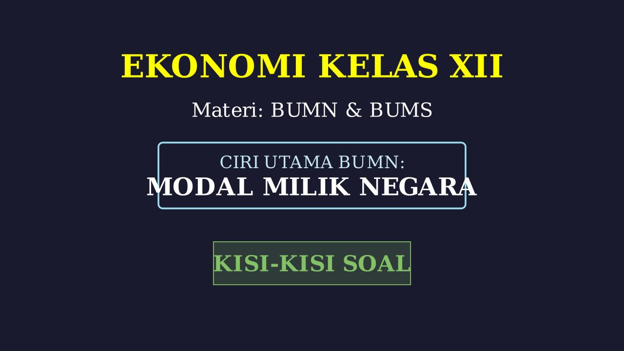 Fungsi dan Peran BUMN & BUMS