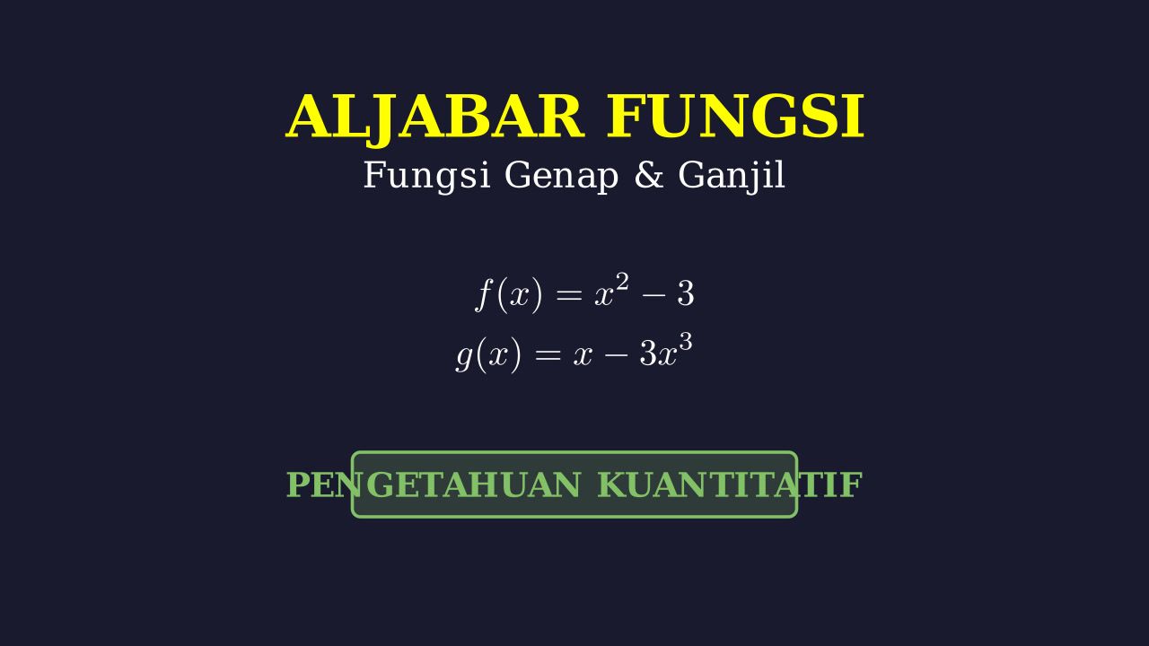 Fungsi Genap dan Ganjil
