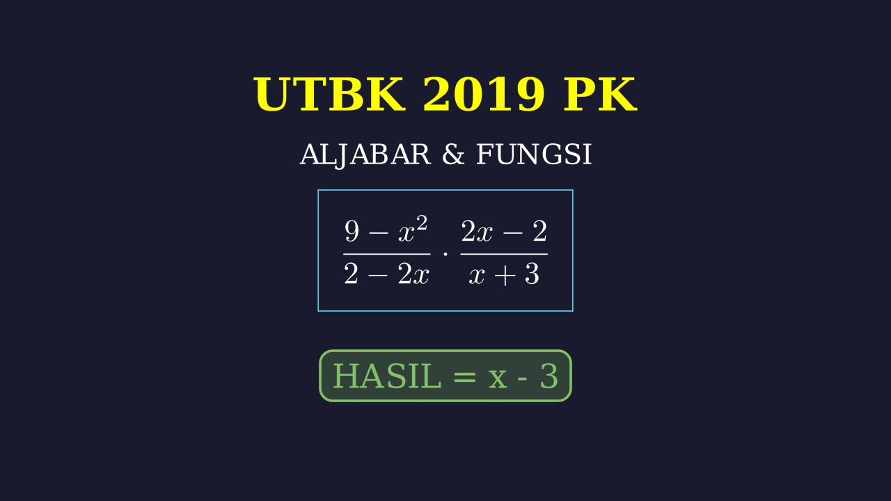 Menyederhanakan Pecahan Aljabar: Soal UTBK