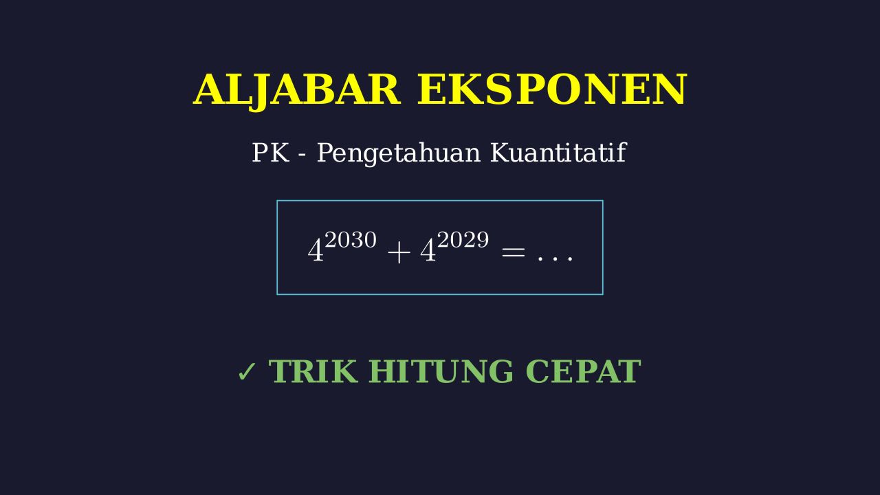 Menyelesaikan Operasi Bilangan Berpangkat