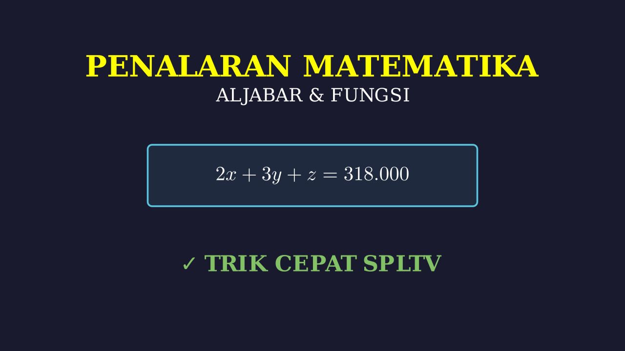 SPLTV: Soal Cerita Harga Cat