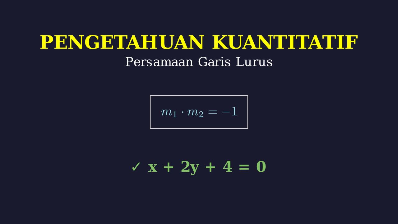 Menentukan Persamaan Garis Tegak Lurus
