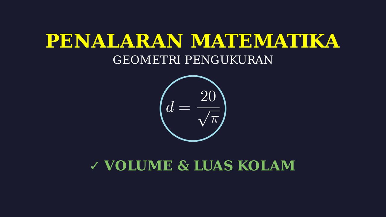 Volume Kolam: Geometri Lingkaran