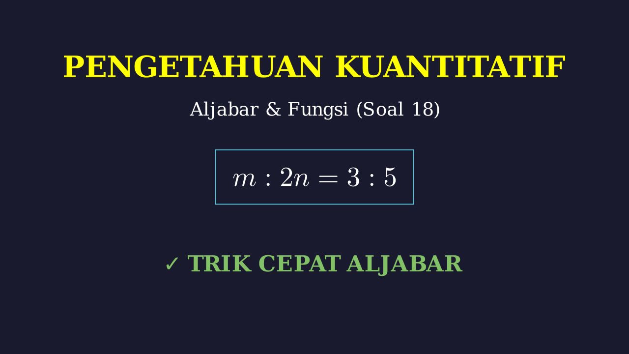 Menyelesaikan Soal Perbandingan