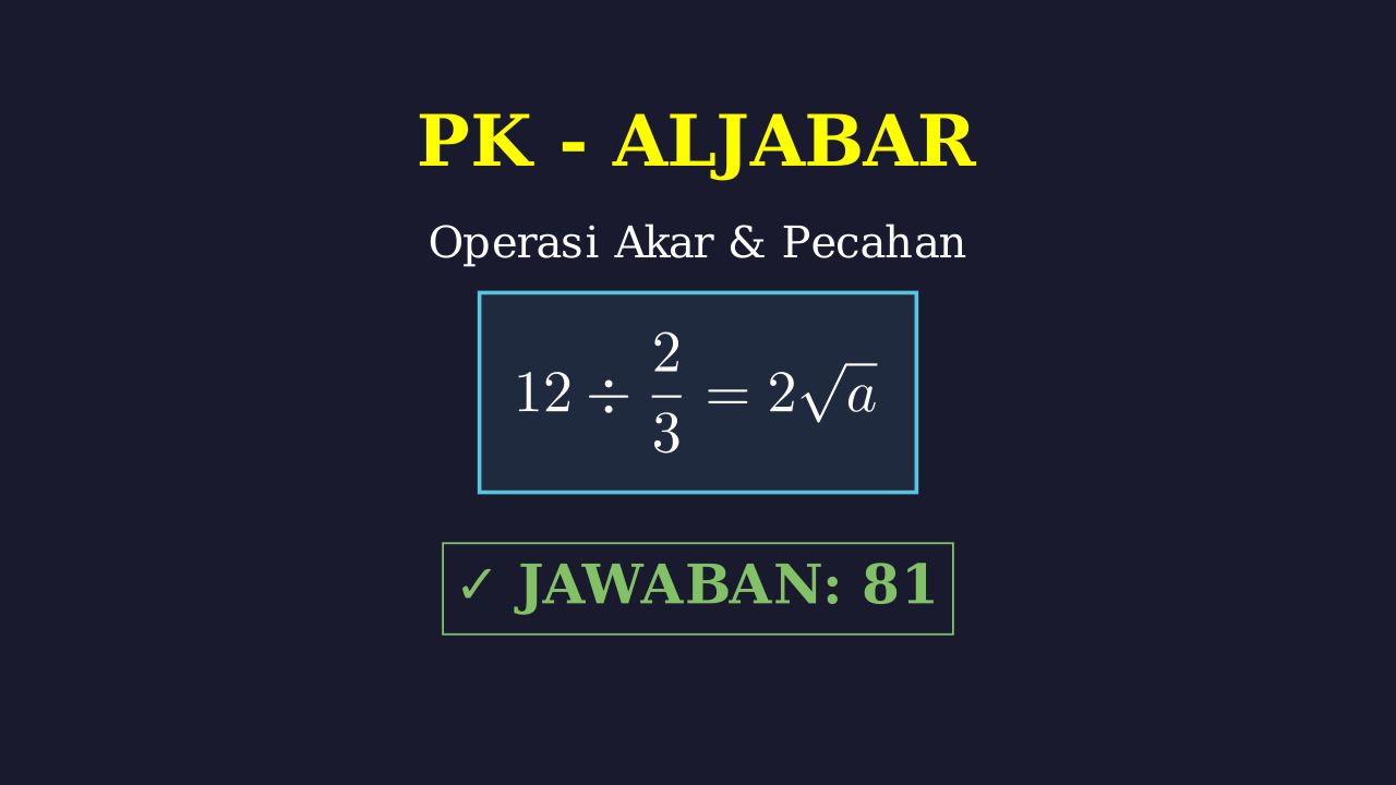 Menyelesaikan Persamaan Akar dan Pecahan