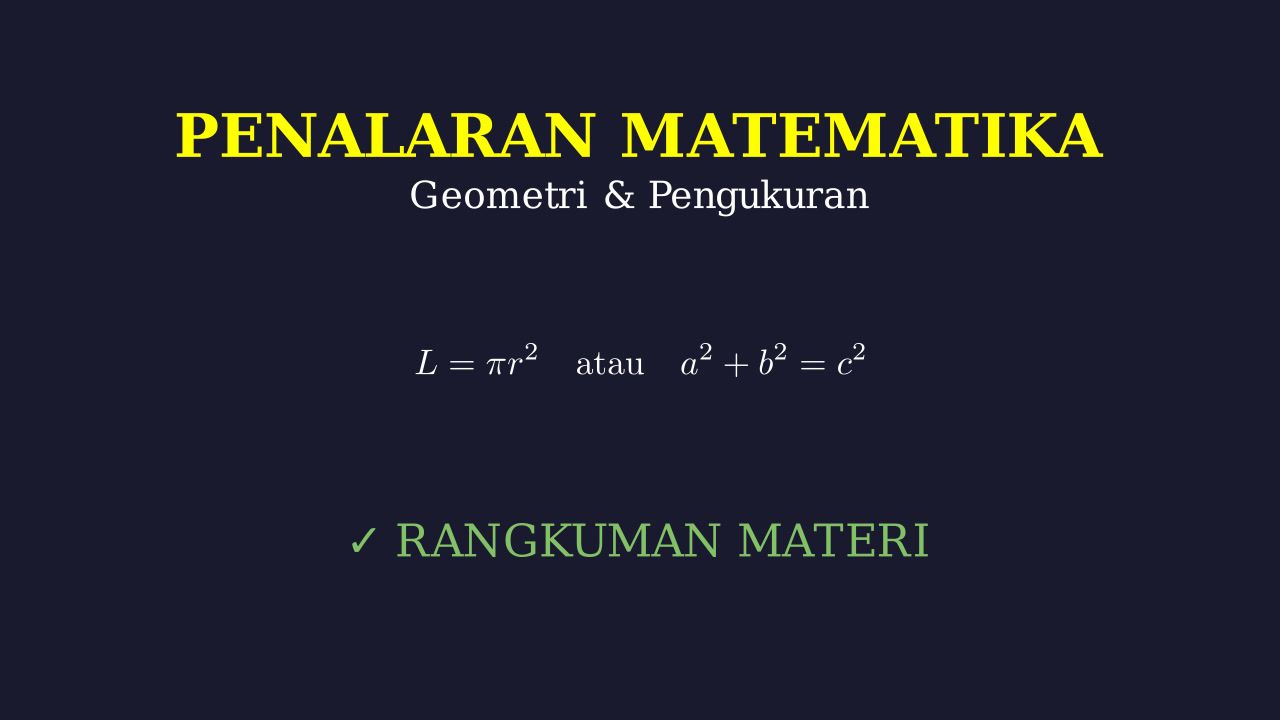 Rangkuman Materi Geometri