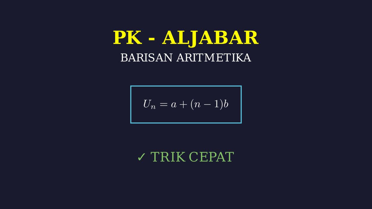 Barisan Aritmetika: Pola & Rumus