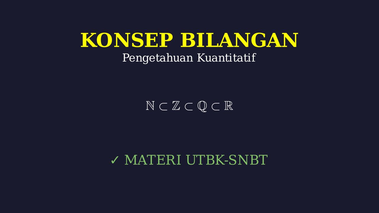 Konsep Bilangan