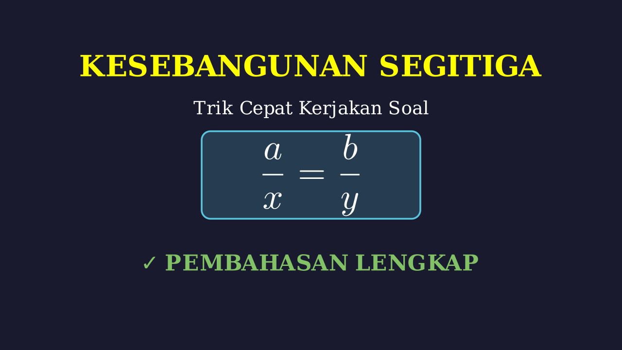 Penyelesaian Soal Kesebangunan Segitiga