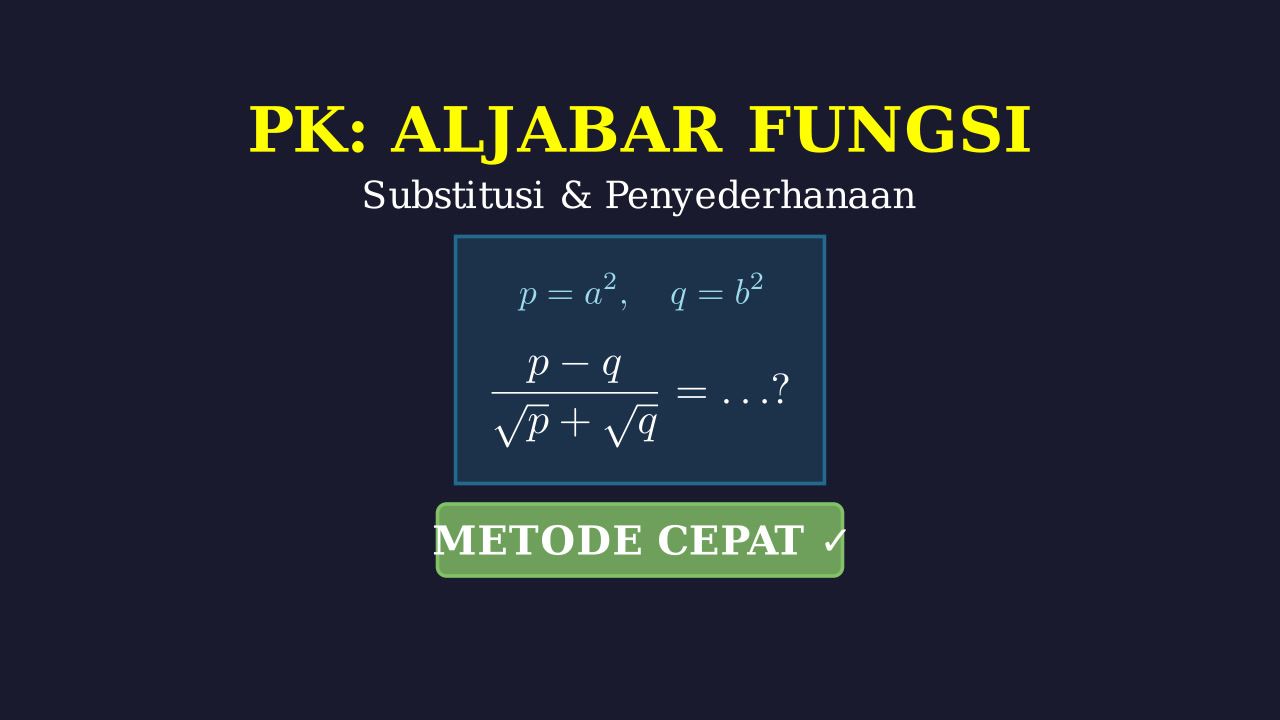 Aljabar: Substitusi dan Penyederhanaan Ekspresi
