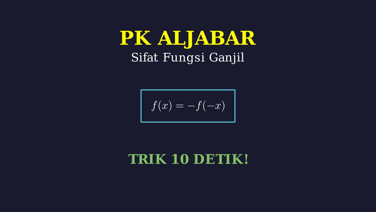 Sifat Fungsi Ganjil: Pembahasan Soal