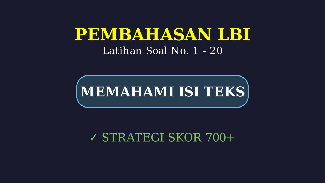 Pembahasan Soal 1-20