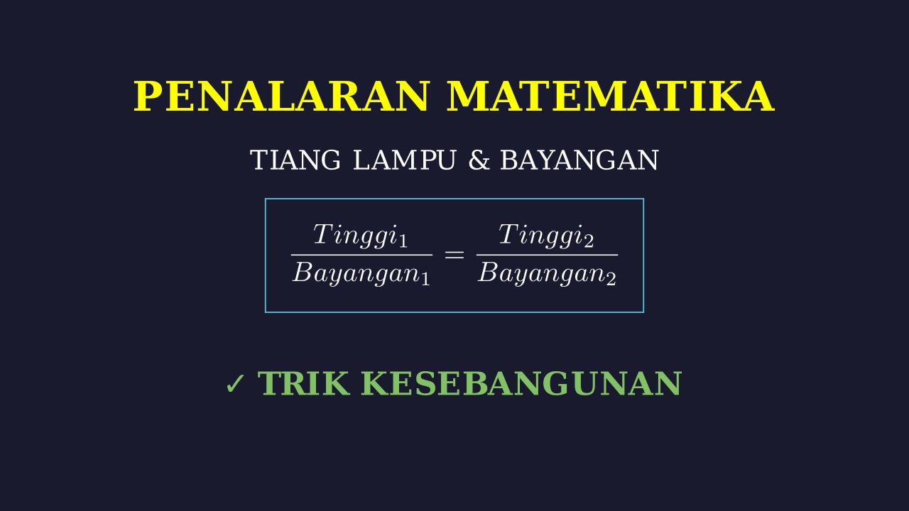 Soal Geometri: Tiang Lampu