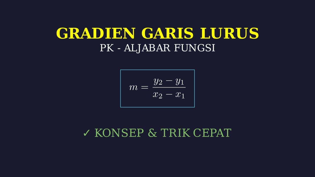 Gradien: Konsep Dasar dan Latihan Soal