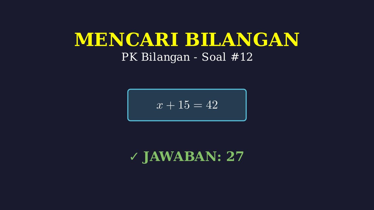Mencari Bilangan Tak Diketahui