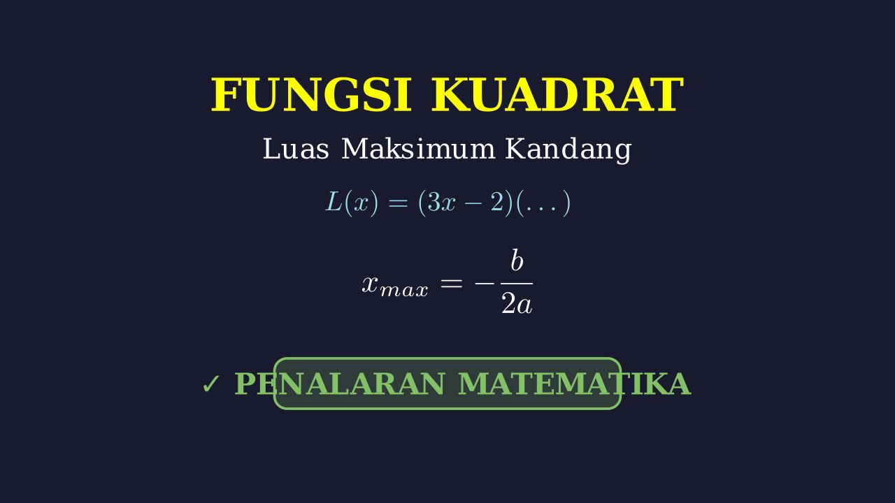Luas Maksimum: Fungsi Kuadrat