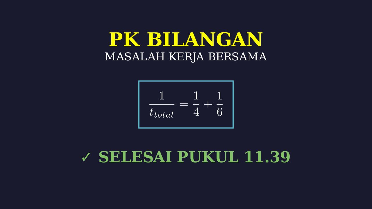 Waktu Kerja Bersama: Pompa Air