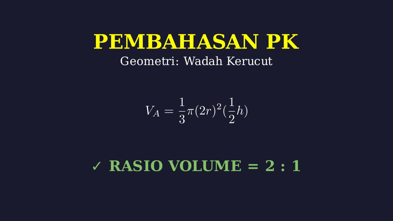 Perbandingan Volume Kerucut