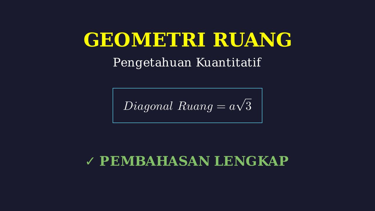Penjelasan Soal Dimensi Tiga
