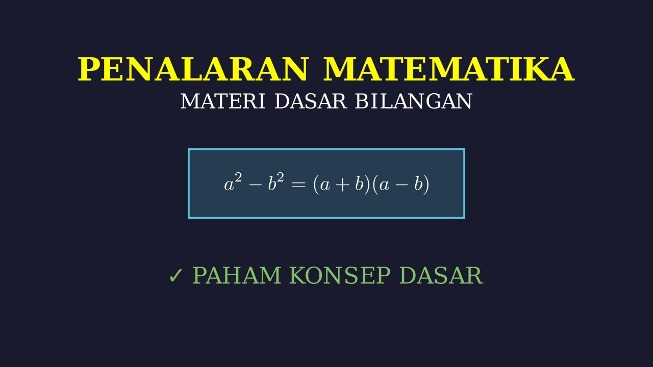 Konsep Dasar Penalaran Matematika