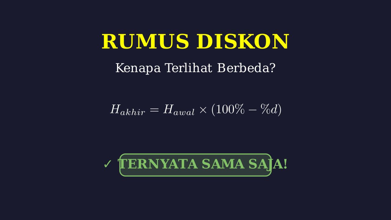 Variasi Rumus Diskon dan Penggunaannya