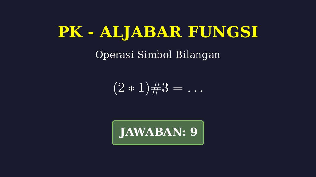 Operasi Bilangan Didefinisikan