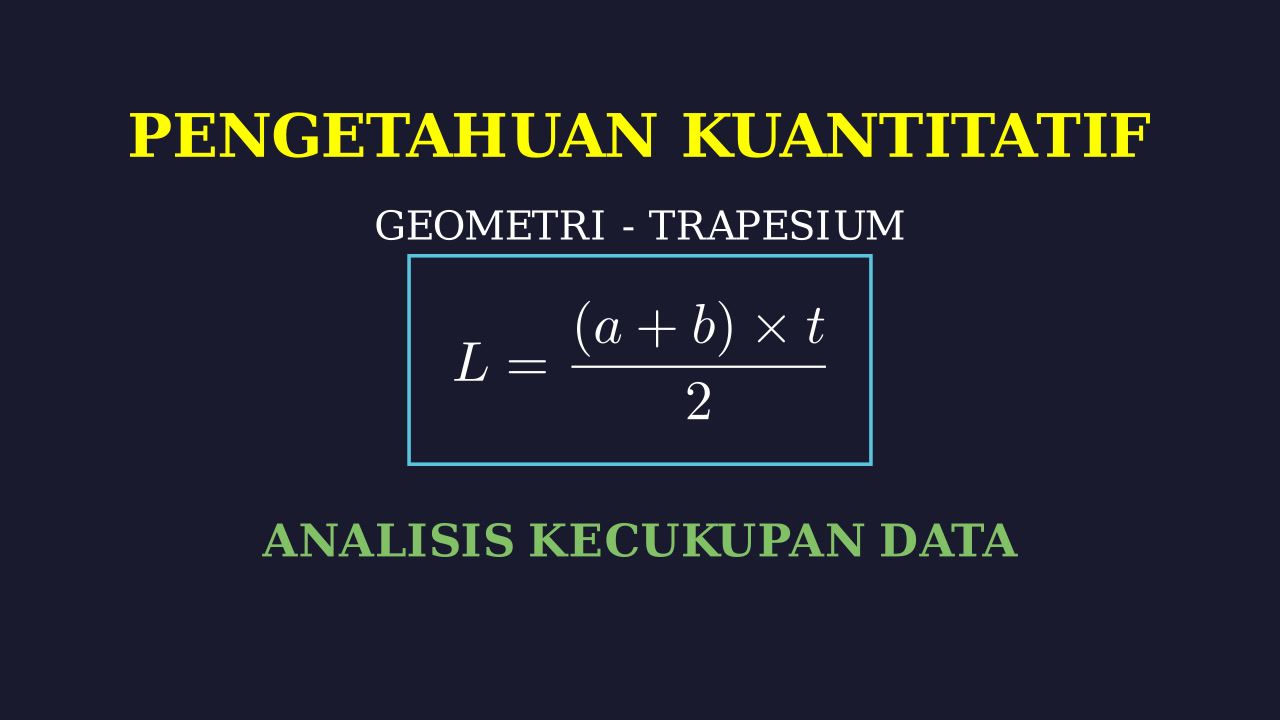 Geometri Trapesium: Analisis Kecukupan Data