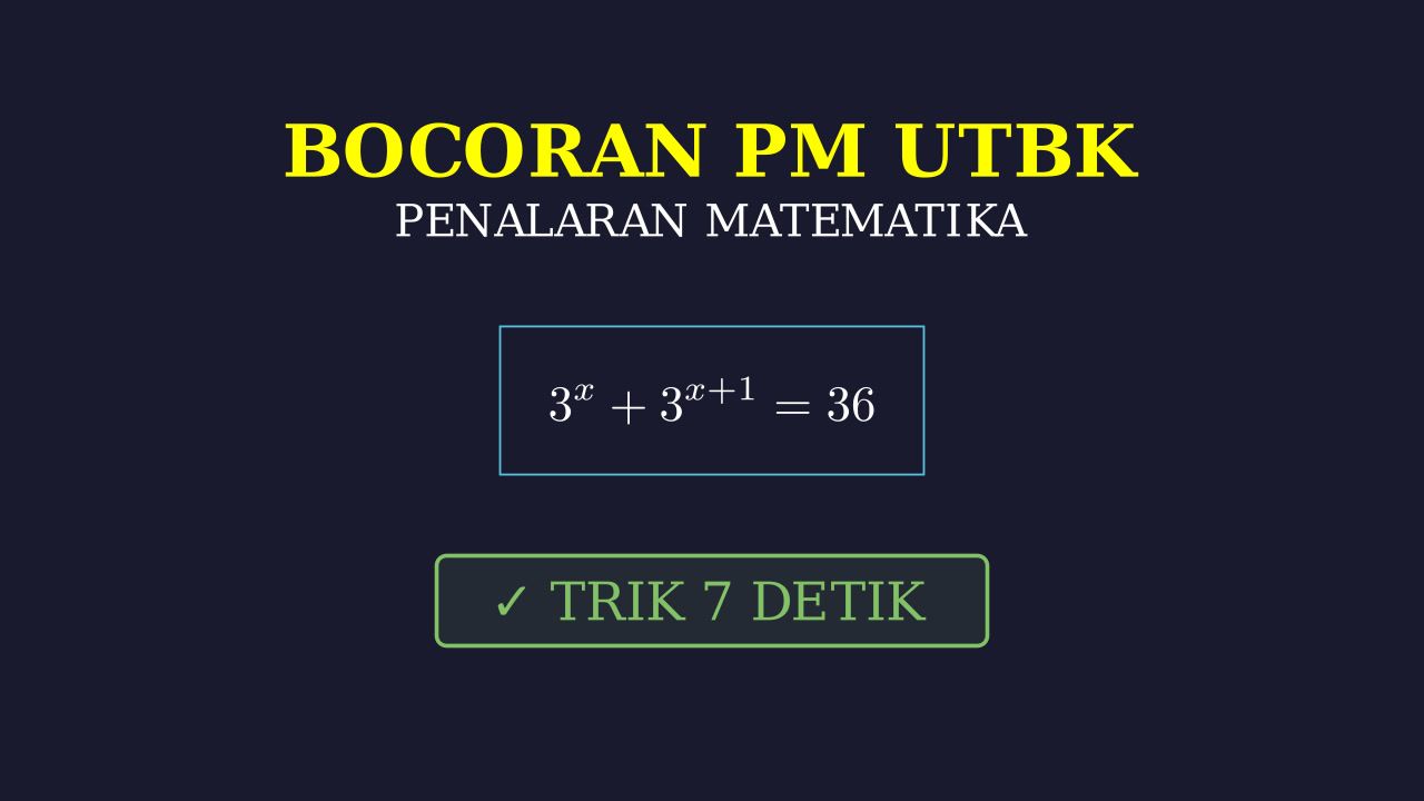 Bocoran Soal Penalaran Matematika UTBK