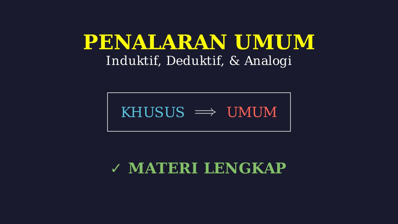 Jenis-Jenis Penalaran Logika