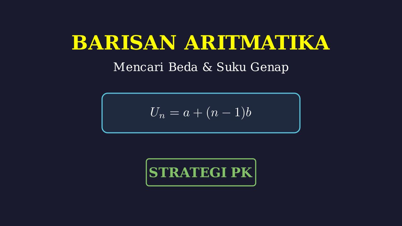 Barisan Aritmatika Lanjutan: Suku, Beda, & Jumlah Genap