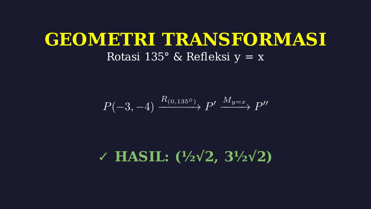Komposisi Transformasi: Rotasi dan Refleksi
