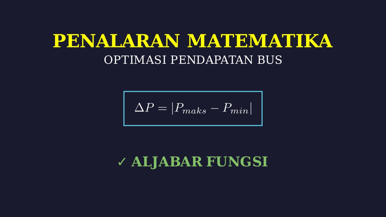 Optimasi Pendapatan: Selisih Maksimum dan Minimum Bus