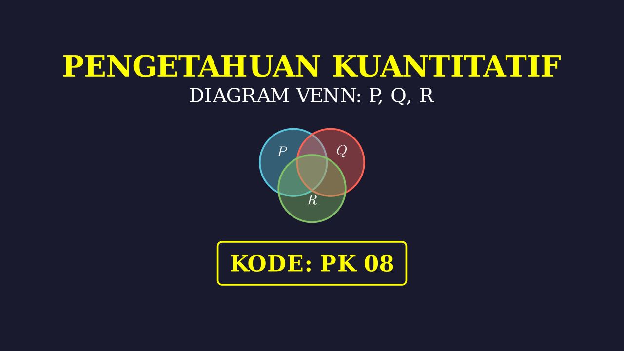 Diagram Venn: Hubungan Himpunan P, Q, R