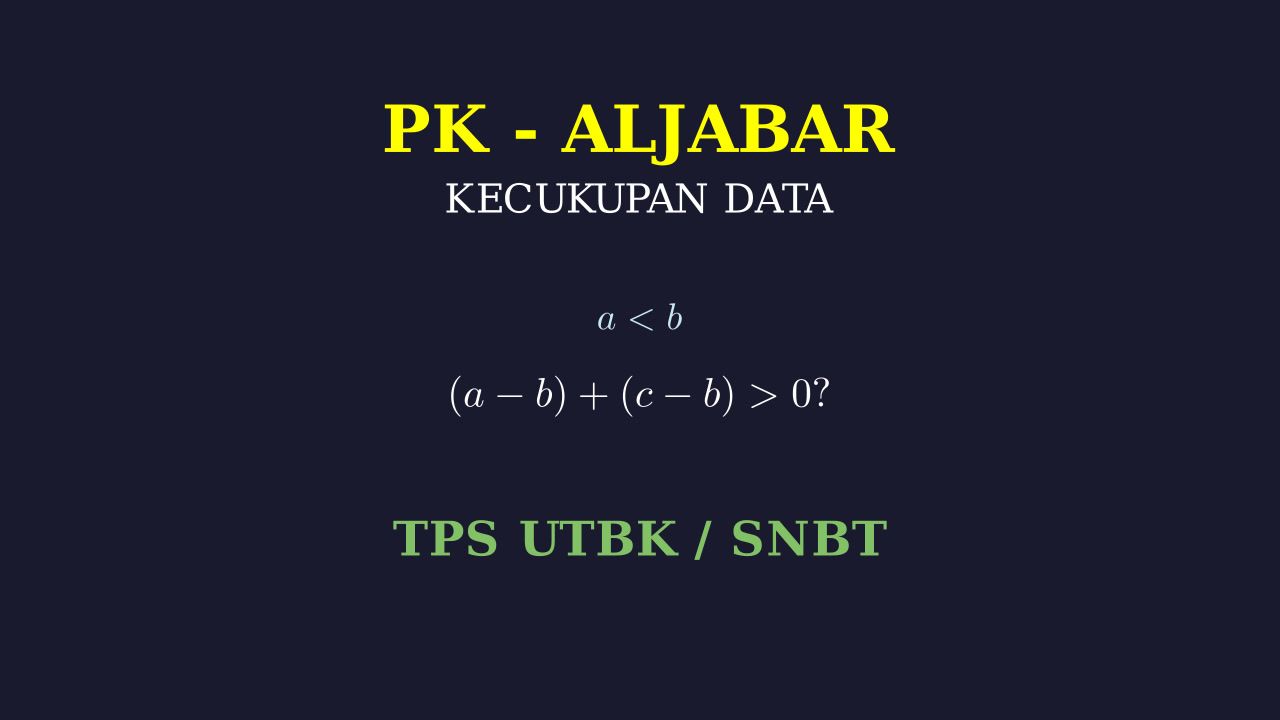 Kecukupan Data: Pertidaksamaan Aljabar