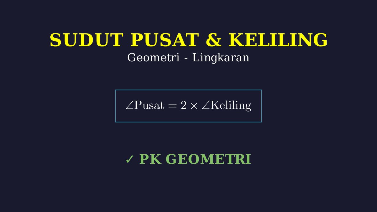 Sudut Pusat dan Sudut Keliling