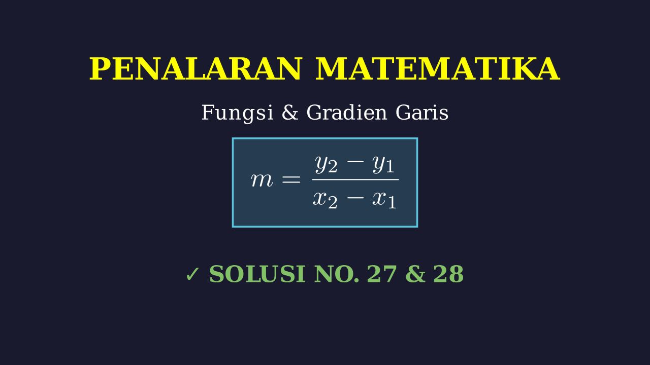 Menghitung Pemetaan dan Gradien Garis