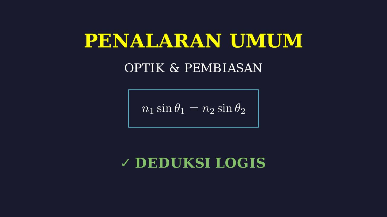 Optik: Pembiasan Cahaya dan Sifat Lensa