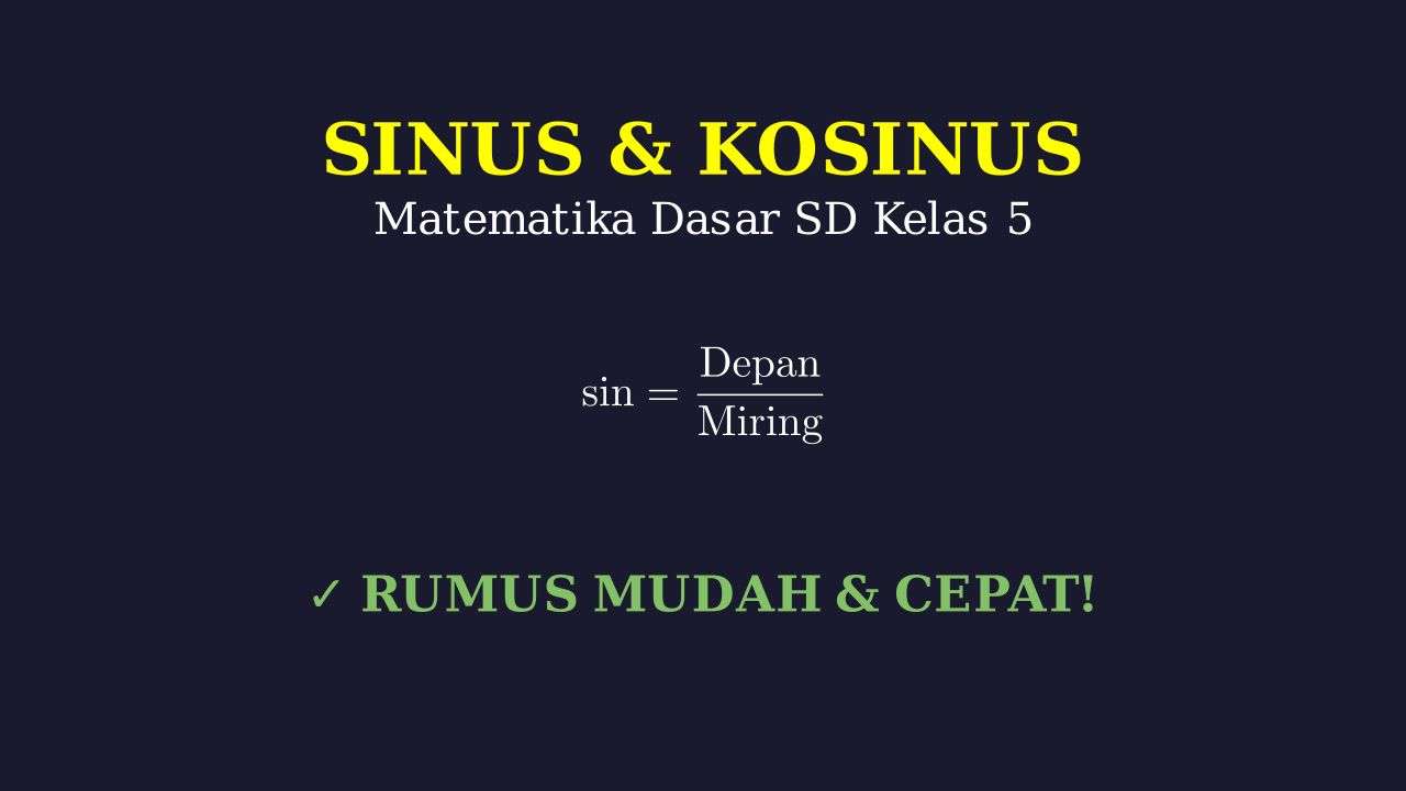 Belajar Sinus dan Kosinus: Trigonometri Dasar