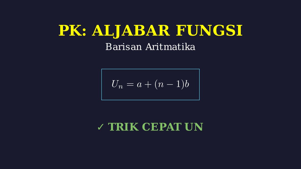 Menghitung Barisan Aritmatika