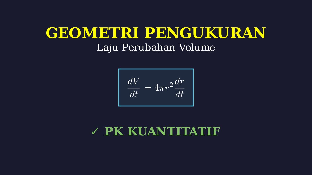 Laju Perubahan Volume Balon