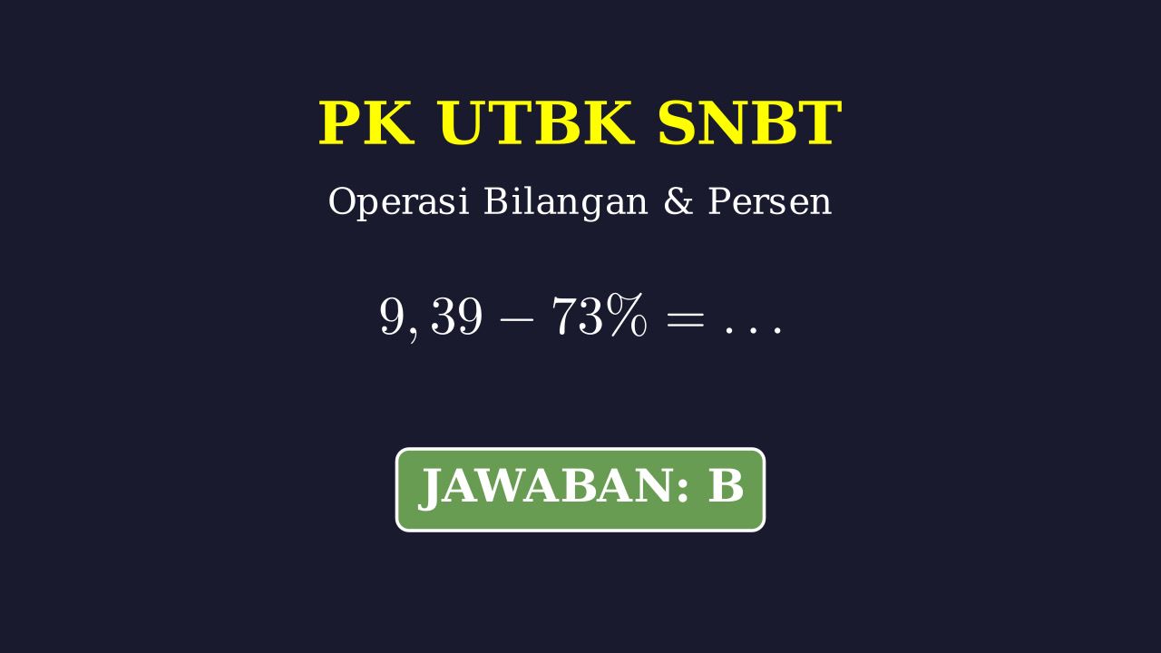 Pengurangan Desimal dan Persen