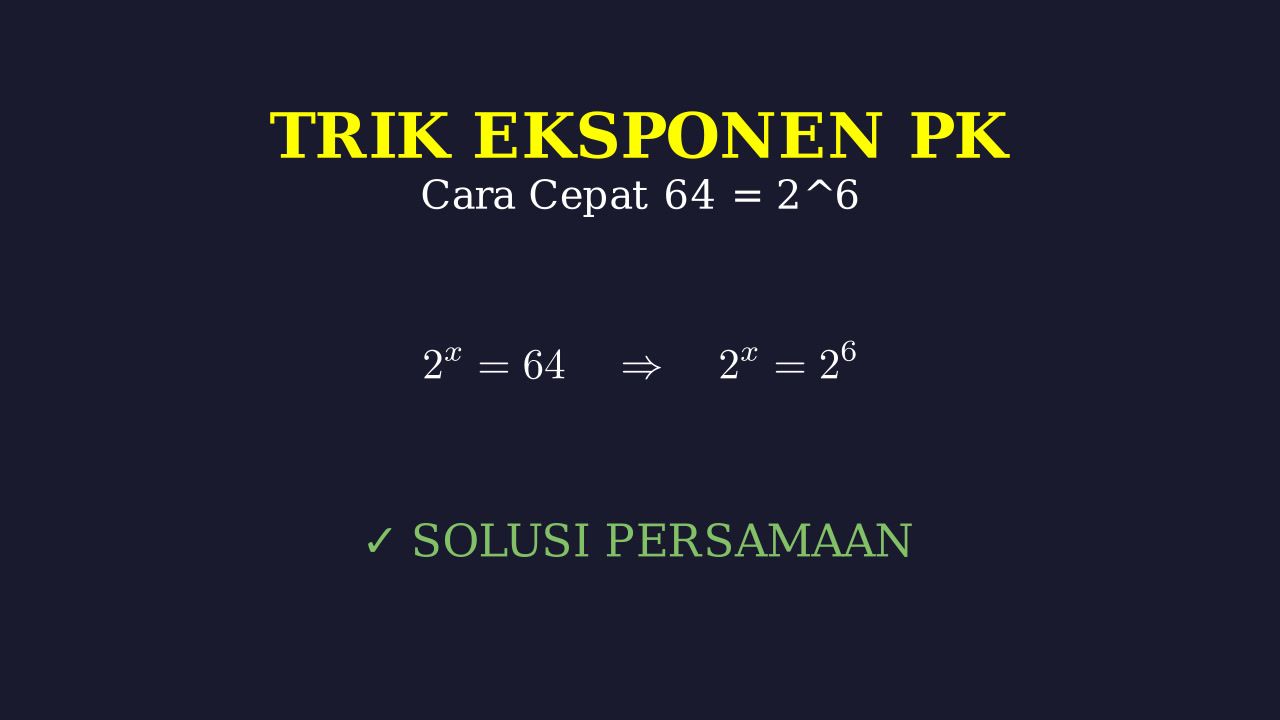 Trik Cepat Eksponen: Mengubah 64 Menjadi 2^6