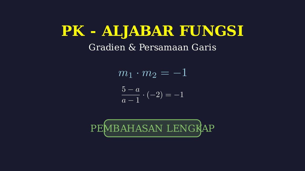 Persamaan Garis: Hubungan Dua Garis Lurus