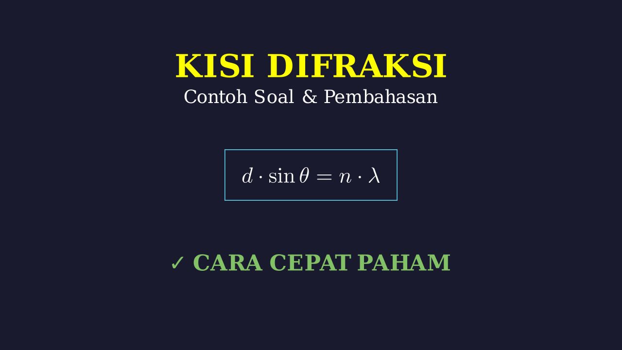Contoh Soal Kisi Difraksi