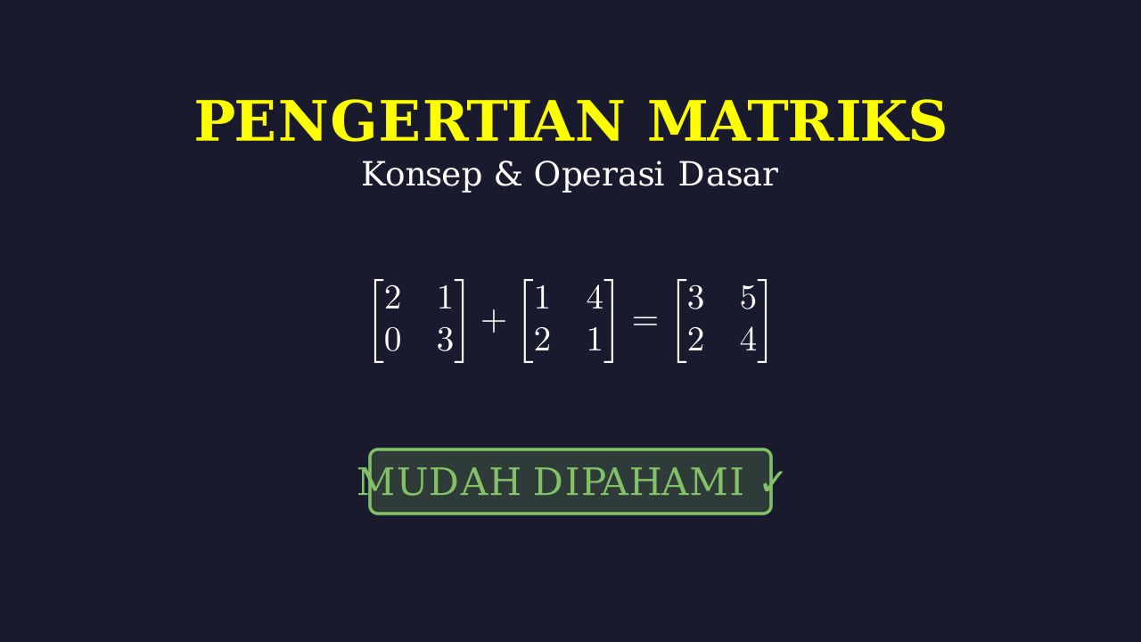 Matriks: Konsep dan Penyelesaian Sederhana