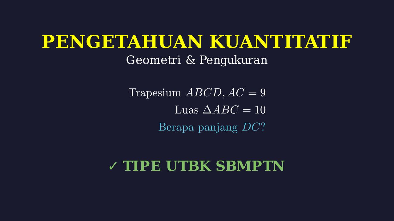 UTBK: Kecukupan Data Geometri Trapesium