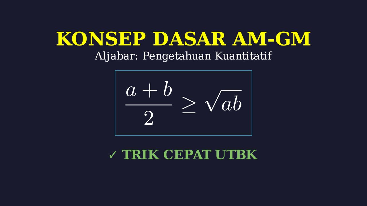 Konsep Pertidaksamaan AM-GM